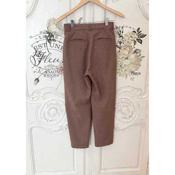 Aritzia Little Moon Women’s Rust Plaid Pants High Rise Pockets, Size 2 - Picture 5 of 10